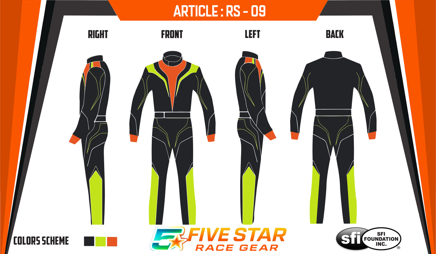 Custom Race Suit | SFI 3.2A/5 Fireproof Racing Suit.